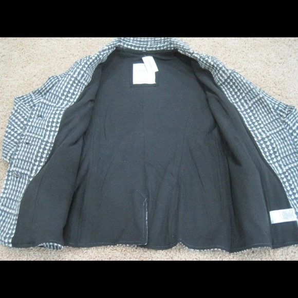 Aeropostale Grey White Plaid Blazer Jacket women’s medium M​​​ - Picture 8 of 8